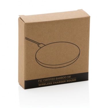 Logo trade mainoslahjat ja liikelahjat kuva: Bambuinen 5W langaton laturi